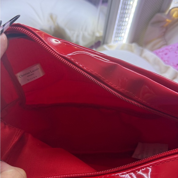 Christian Lacroix Red Patent Cosmetic Bag - Picture 3 of 3